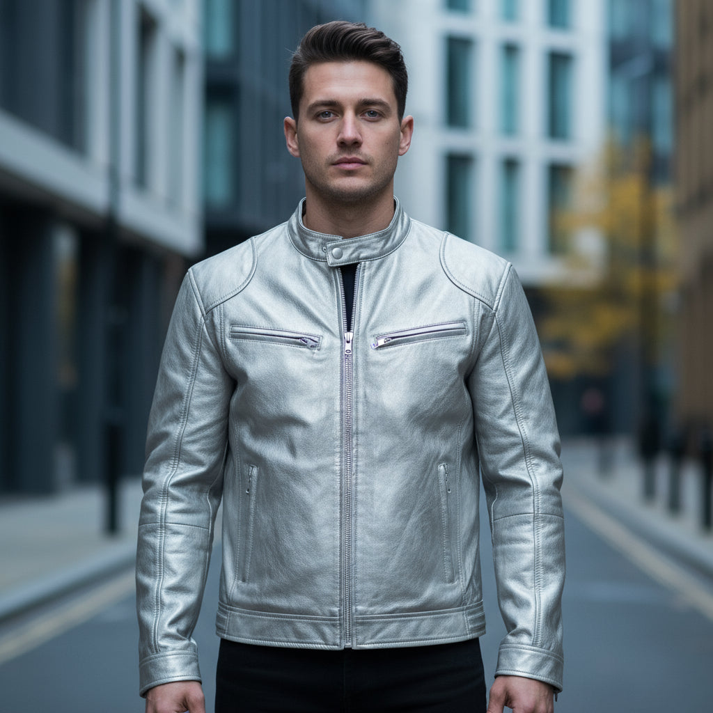 Men's Casual Biker Jacket | Eco-Friendly Vegan Leather