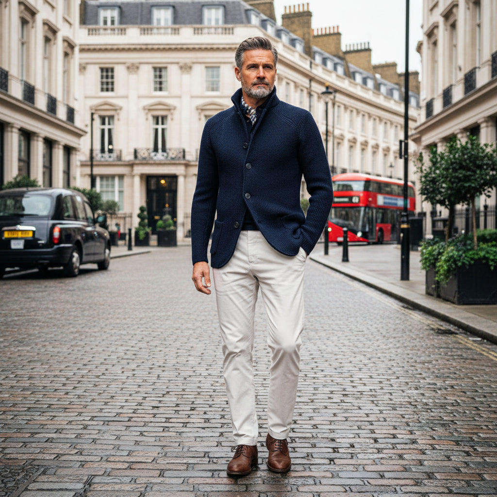 Men's Cardigan | Cozy Knit, Timeless Fit, Functional Pockets