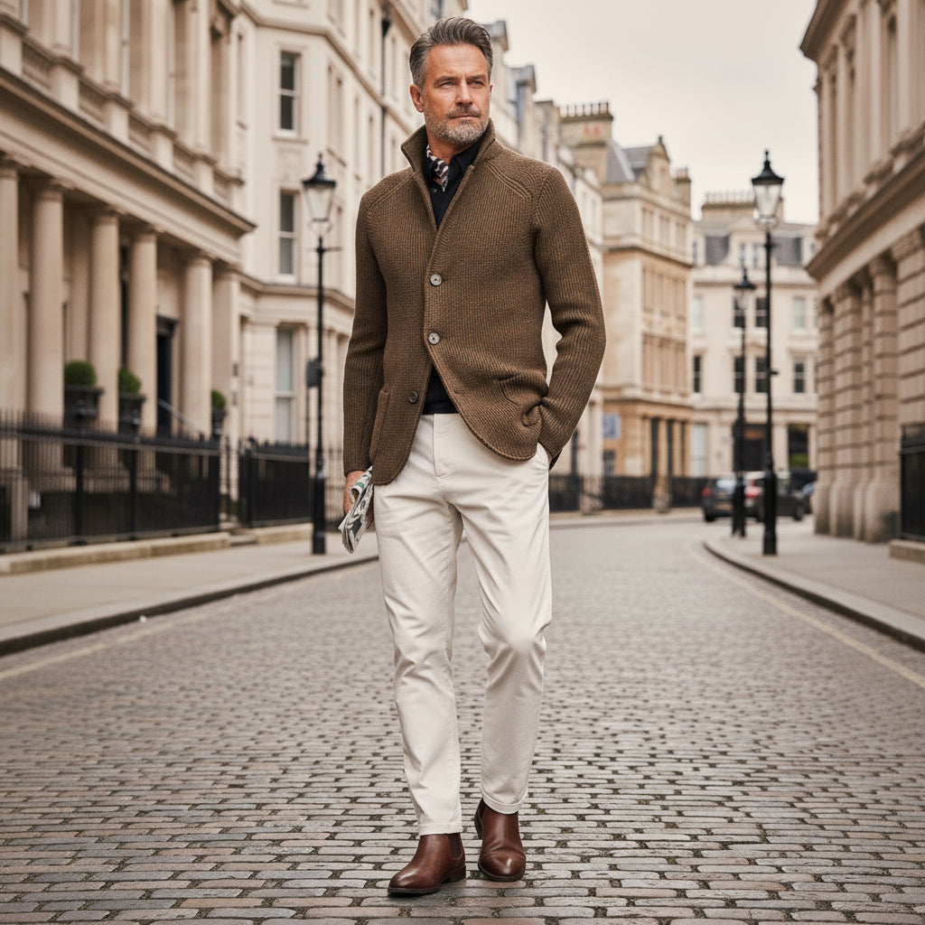 Men's Cardigan | Cozy Knit, Timeless Fit, Functional Pockets