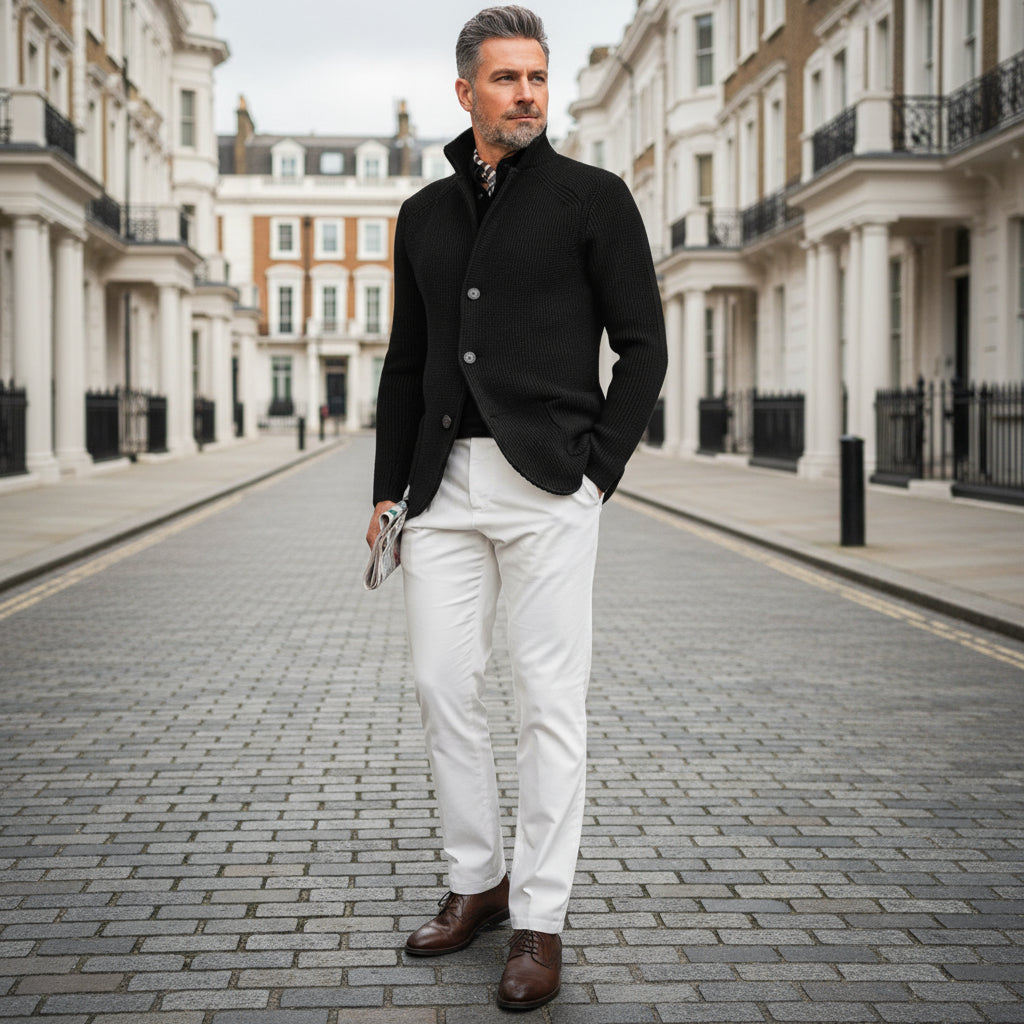 Men's Cardigan | Cozy Knit, Timeless Fit, Functional Pockets