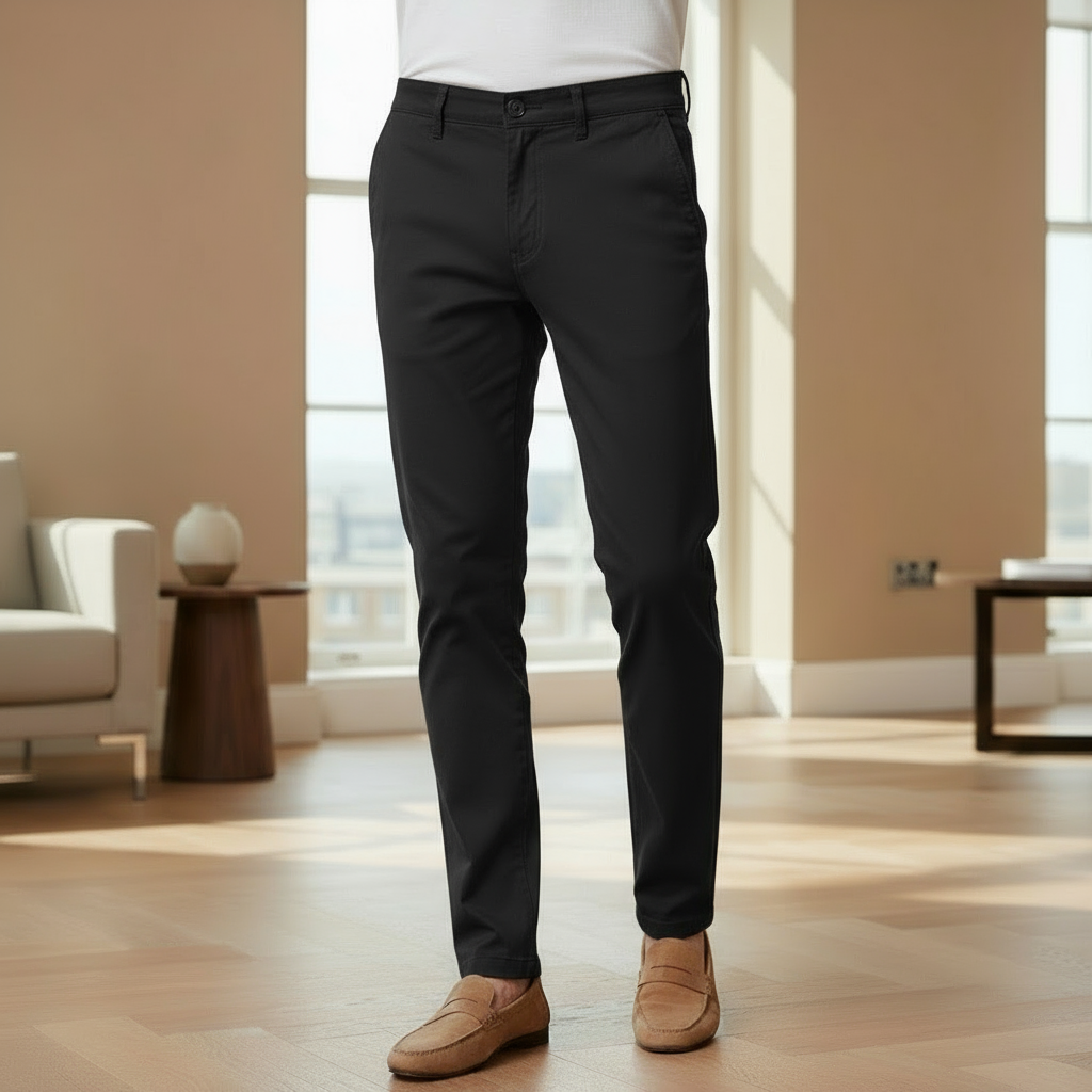 Men's Slim Fit Chino Pants | Classic Khaki, Durable Fabric