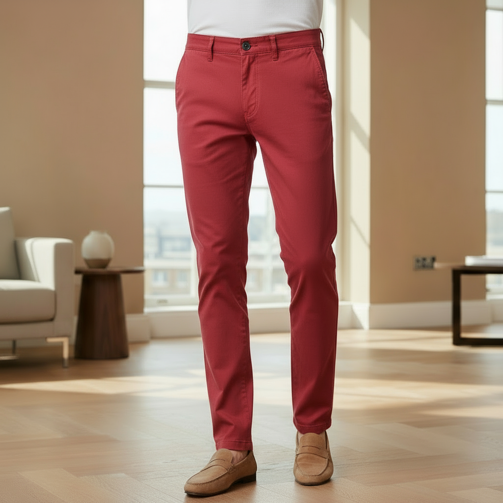 Men's Slim Fit Chino Pants | Classic Khaki, Durable Fabric