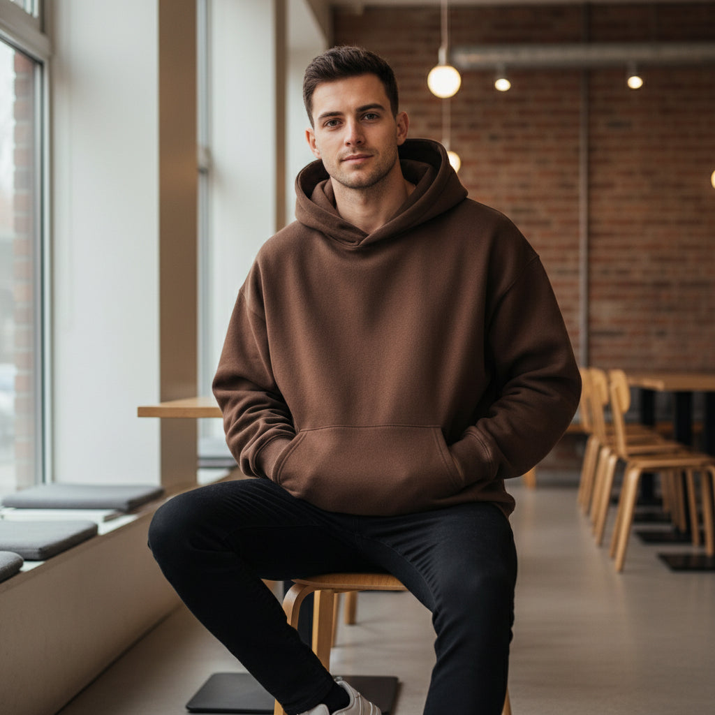 Men's Oversized Hoodie | Cozy Thick Fleece, Winter Must-Have