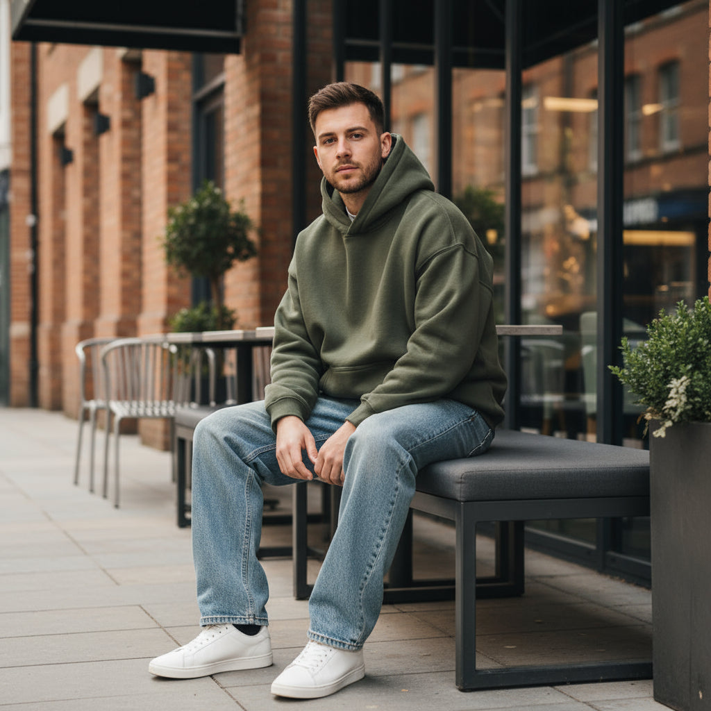 Men's Oversized Hoodie | Cozy Thick Fleece, Winter Must-Have
