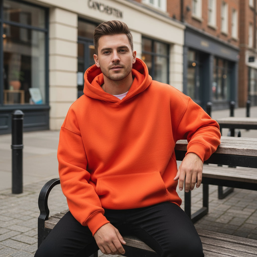 Men's Oversized Hoodie | Cozy Thick Fleece, Winter Must-Have