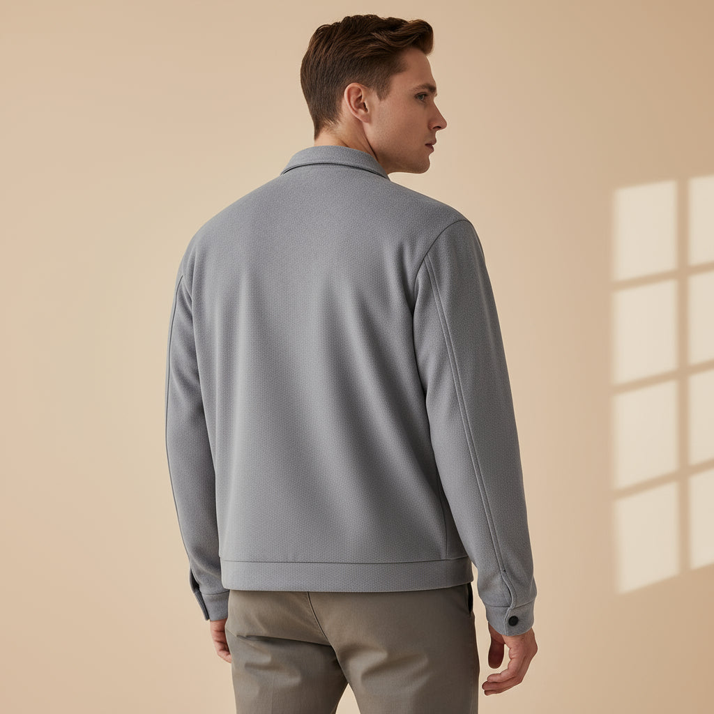 Men's Jacket | Minimalist Design in Polyester Blend