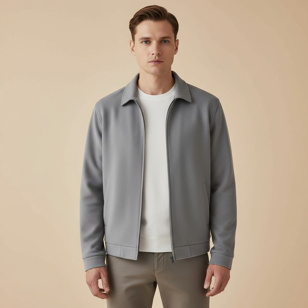 Men's Jacket | Minimalist Design in Polyester Blend
