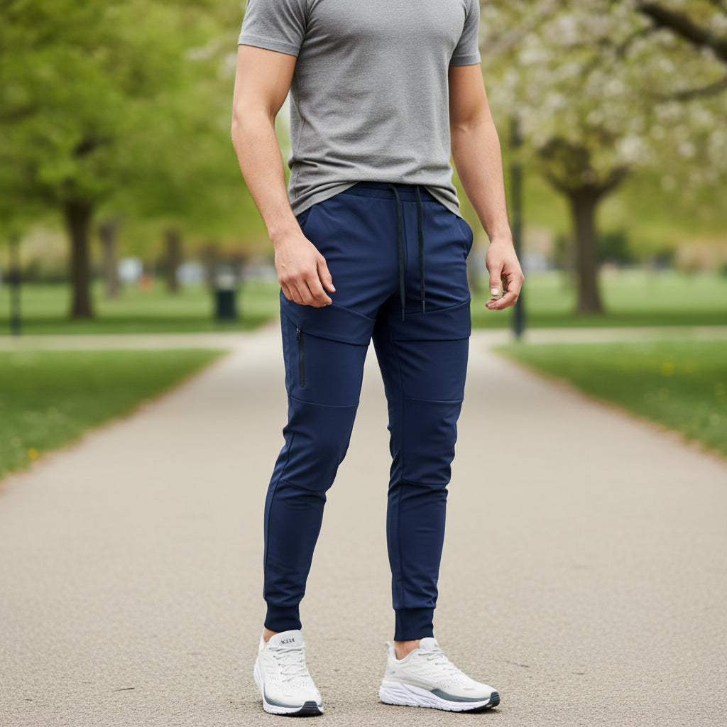 Men's Slim Fit Jogger Pants | Adjustable Waistband, Cotton Blend
