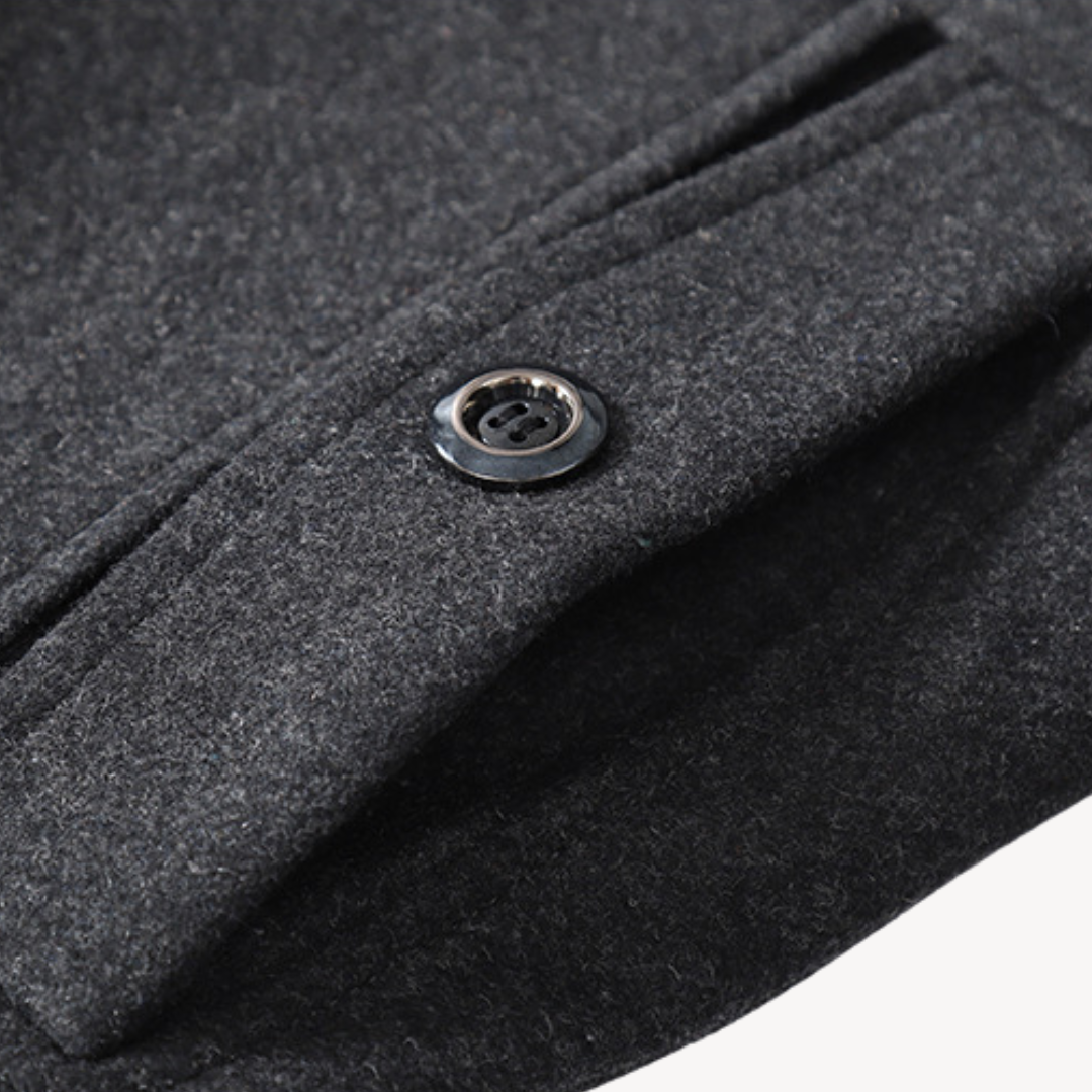 Men's Tailored Wool Blend Peacoat | Classic Winter Outerwear
