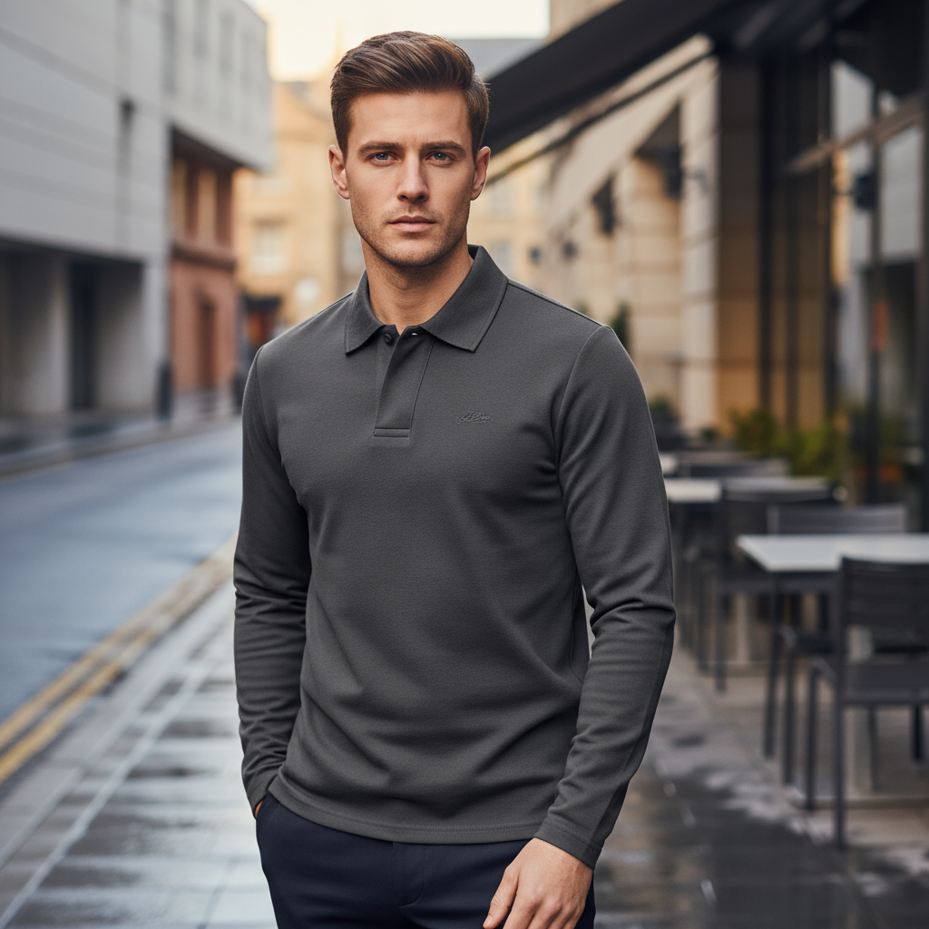 Men's Polo Shirt | Premium Cotton Blend with Embroidered Detailing