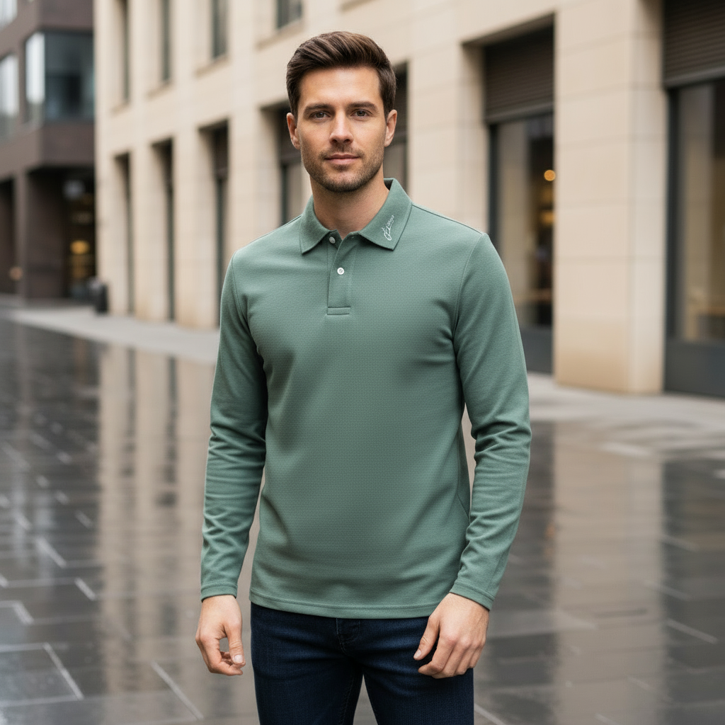 Men's Polo Shirt | Premium Cotton Blend with Embroidered Detailing