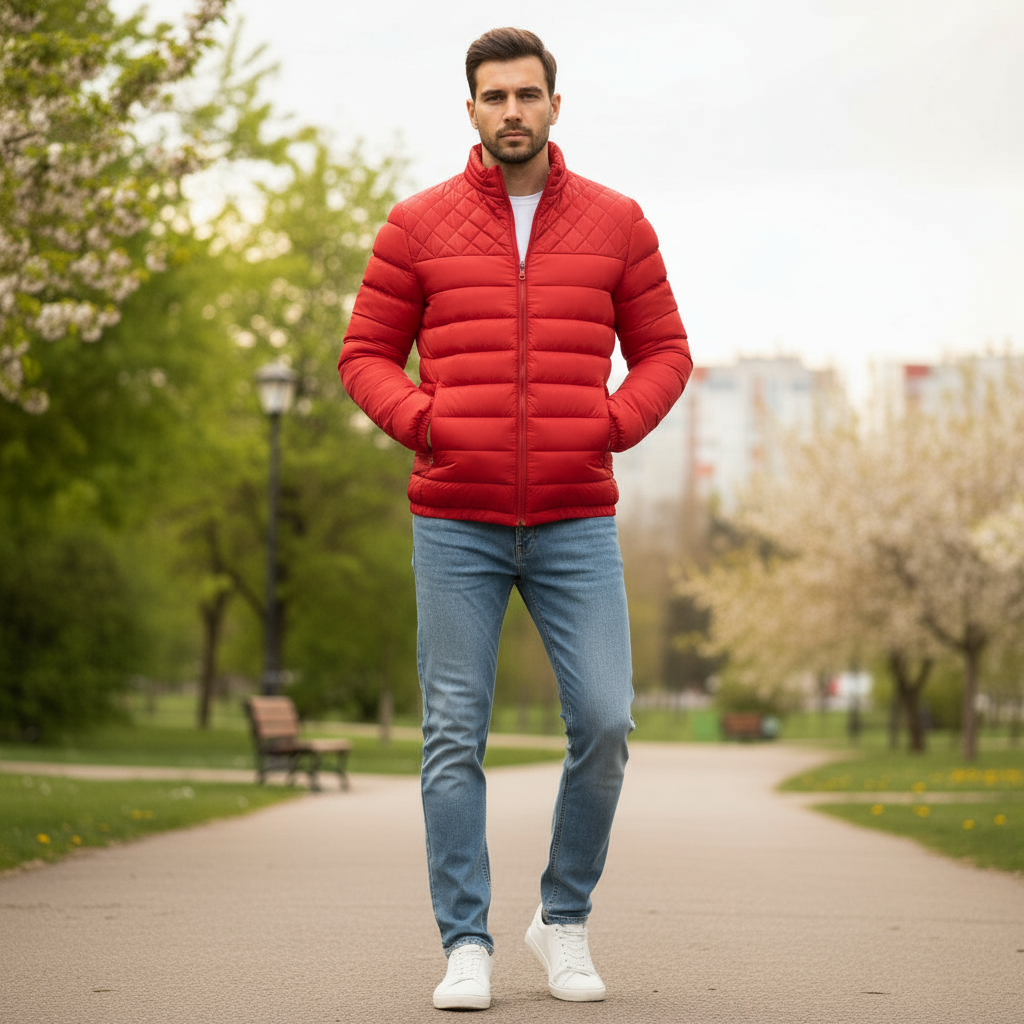 Men's Waterproof Puffer Jacket | Casual Fit & Padded