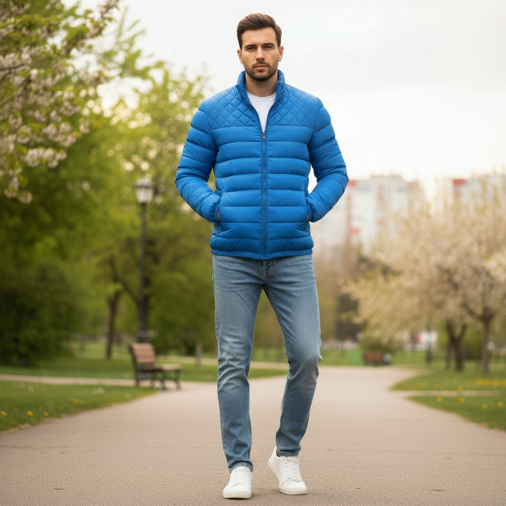 Men's Waterproof Puffer Jacket | Casual Fit & Padded