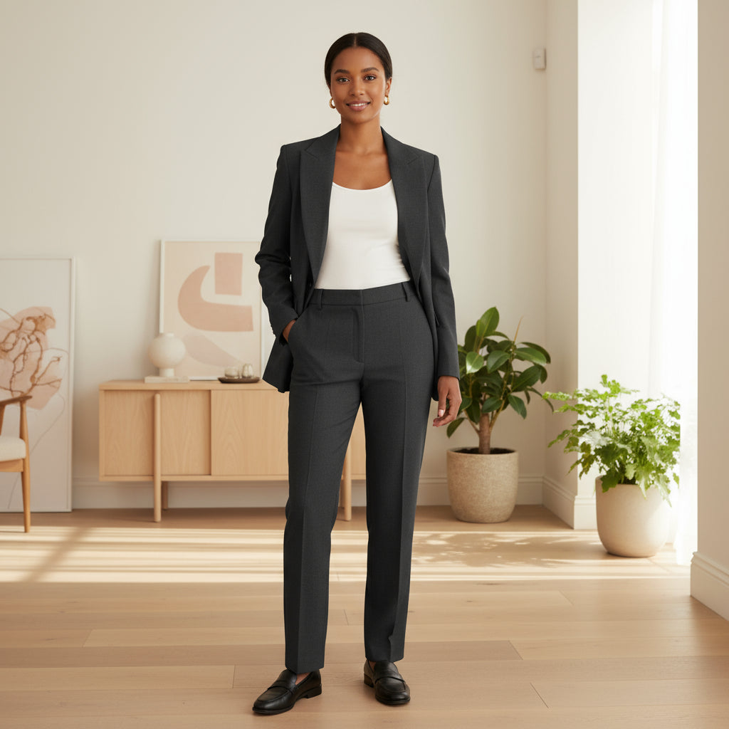 – Women's Tailored Blazer and Trouser Set | Chic and Elegant Style