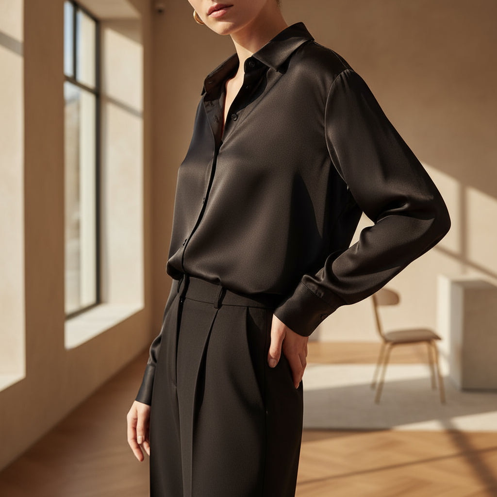 Women's Elegant Satin Blouse | Loose Fit Design