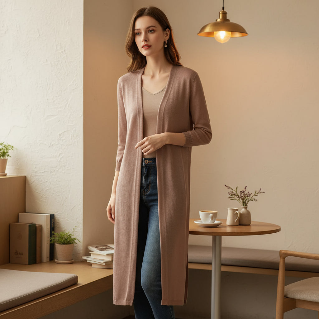 Women's Lightweight Knit Open Front Cardigan