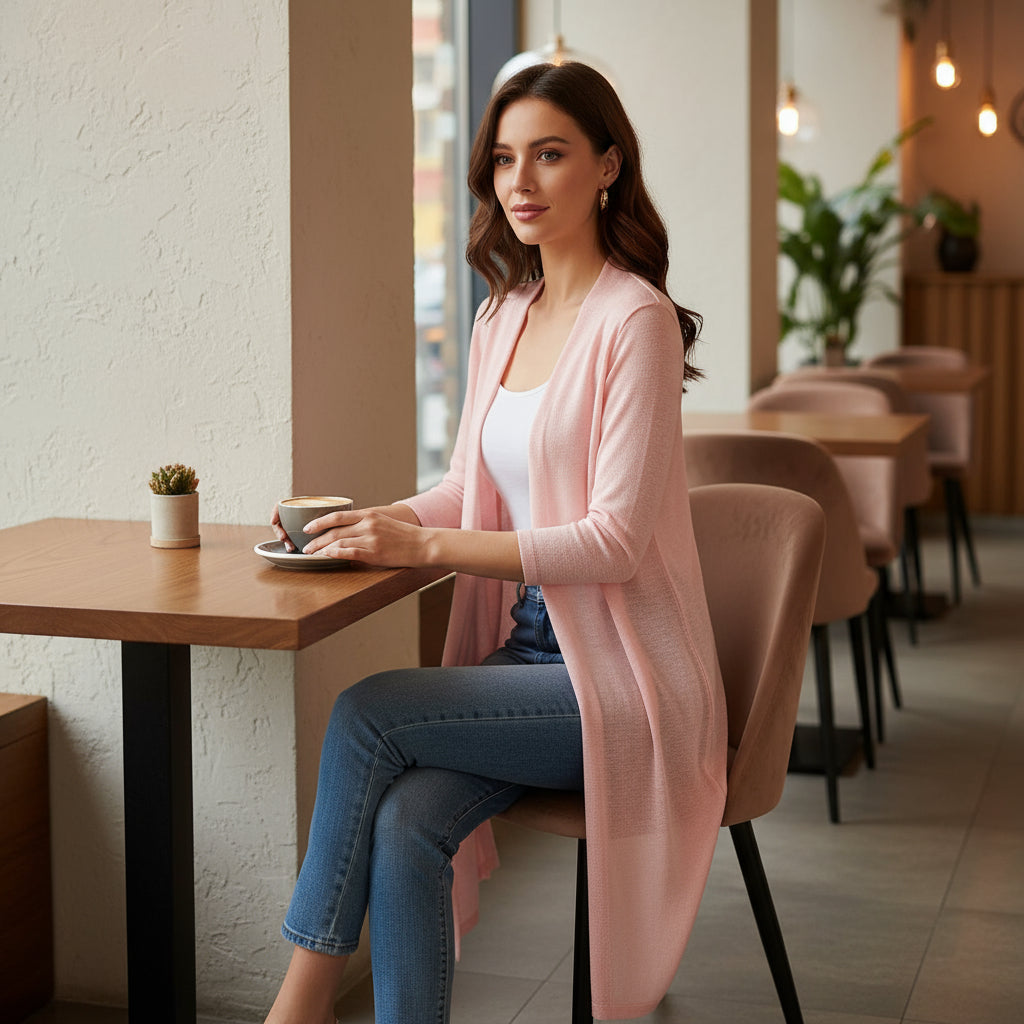 Women's Lightweight Knit Open Front Cardigan