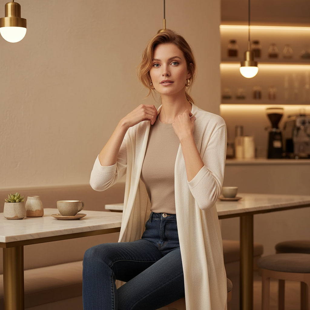 Women's Lightweight Knit Open Front Cardigan