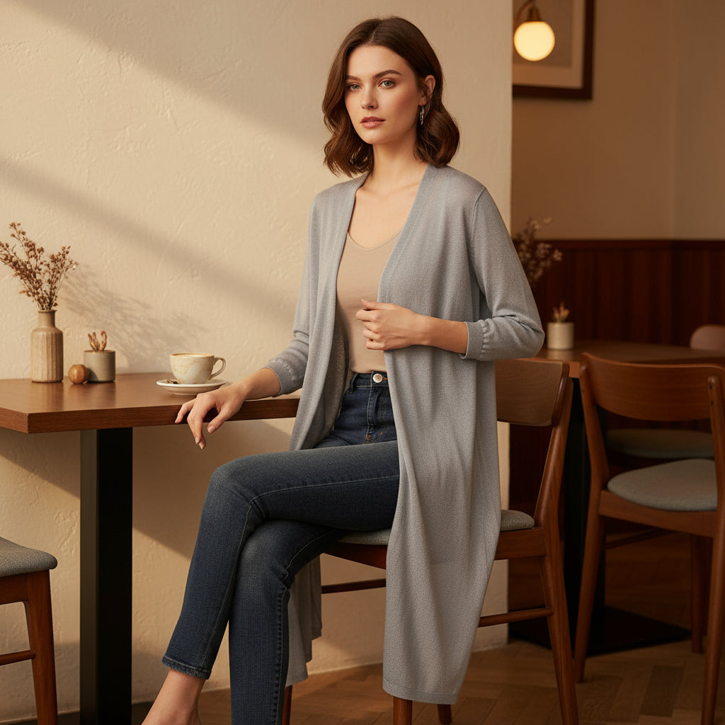 Women's Lightweight Knit Open Front Cardigan