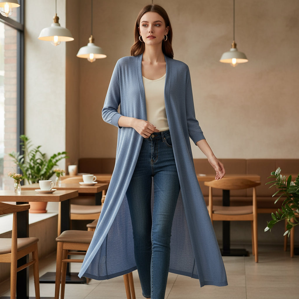 Women's Lightweight Knit Open Front Cardigan