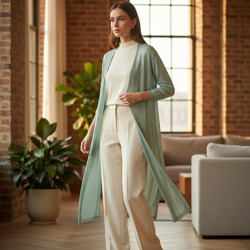 Women's Lightweight Knit Open Front Cardigan