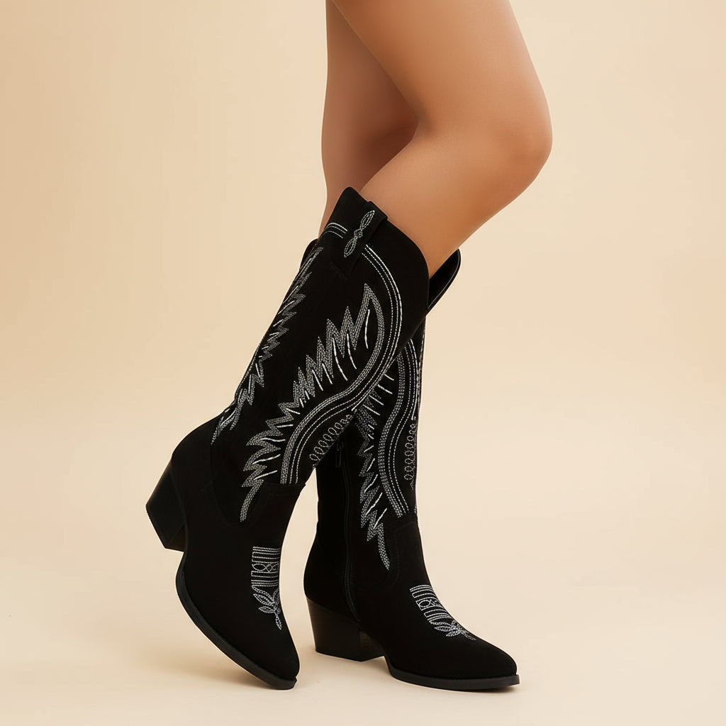 Women's Cowboy Boots | Chunky Heel, Contemporary Style, Chic Western Footwear