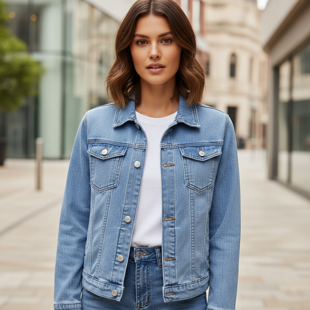 Women's Denim Jacket | Classic Style & Cozy Fit