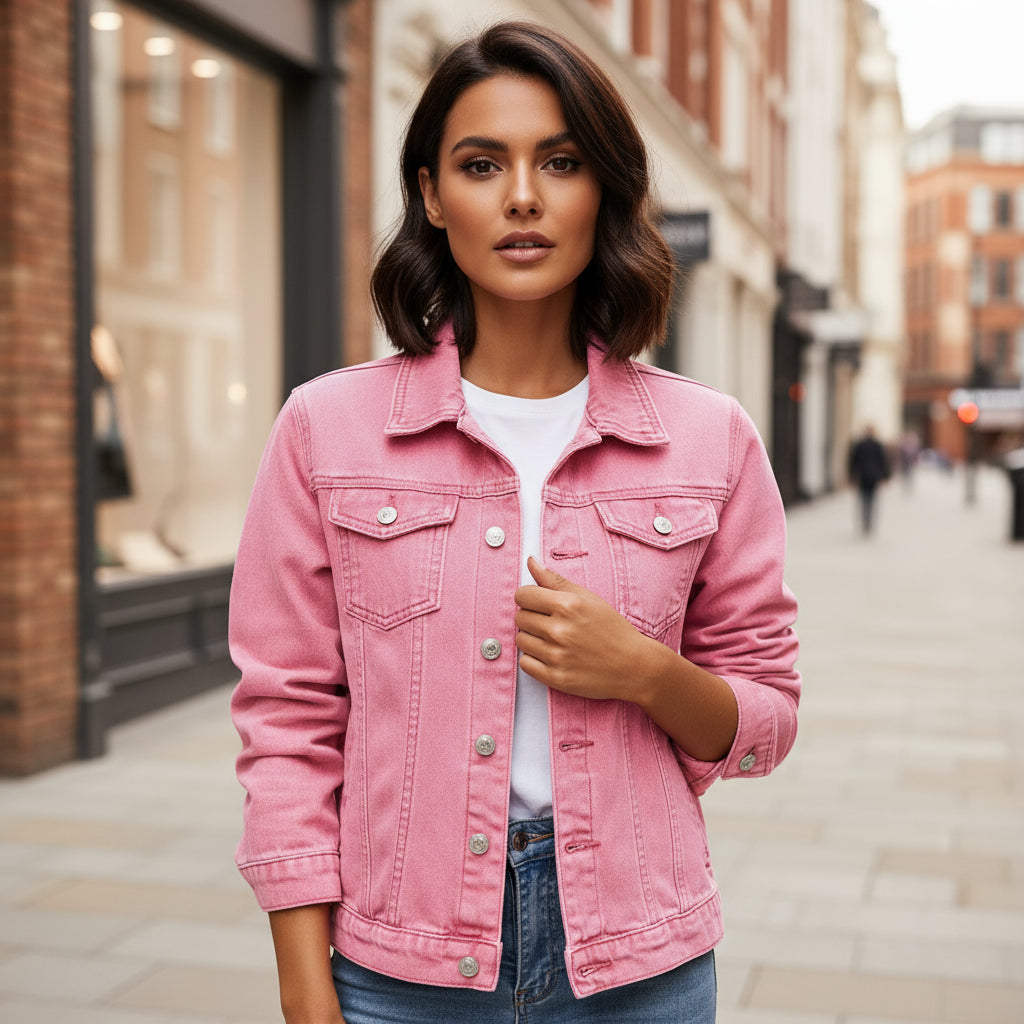 Women's Denim Jacket | Classic Style & Cozy Fit
