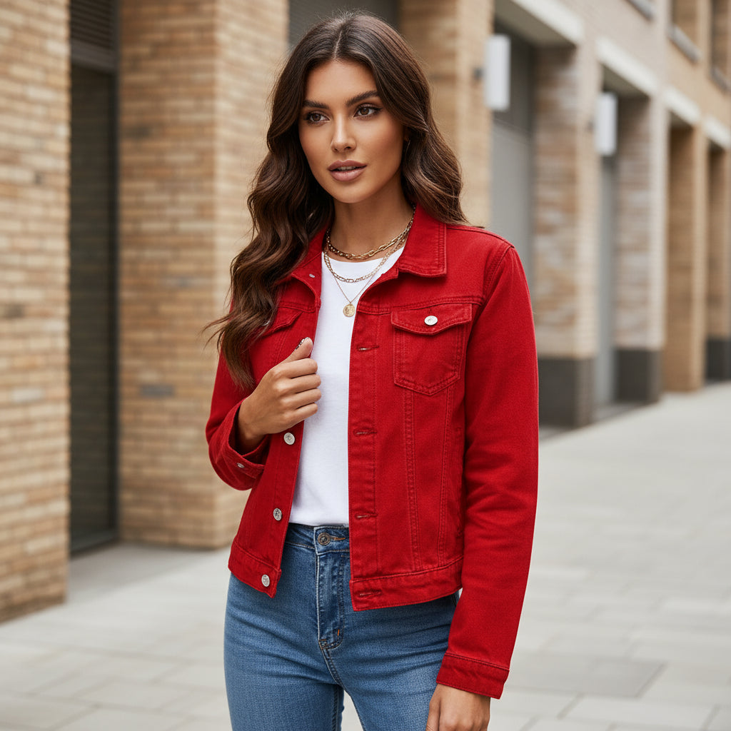 Women's Denim Jacket | Classic Style & Cozy Fit