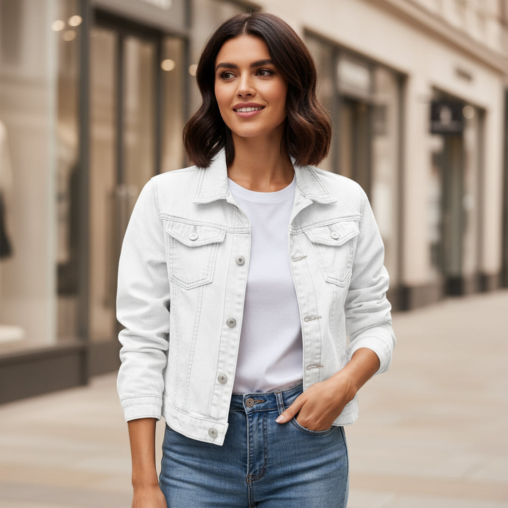 Women's Denim Jacket | Classic Style & Cozy Fit