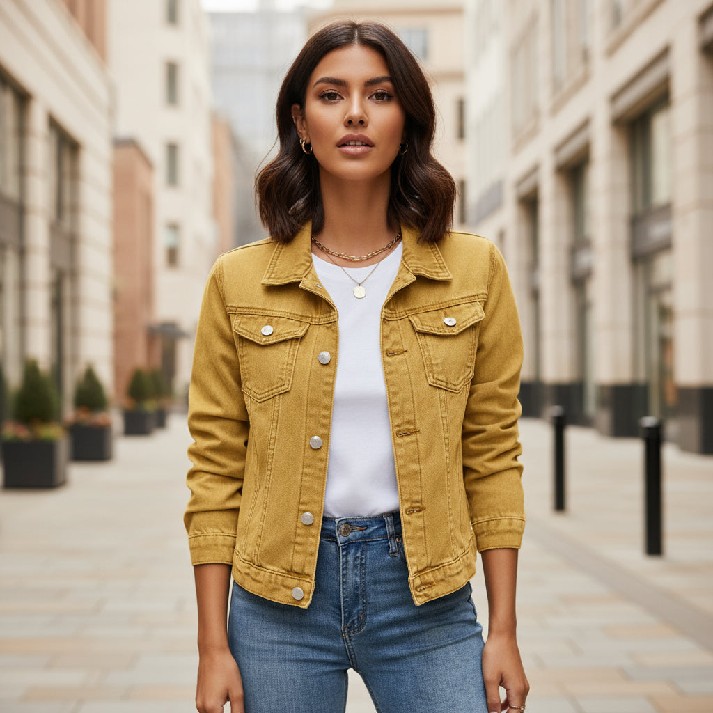 Women's Denim Jacket | Classic Style & Cozy Fit