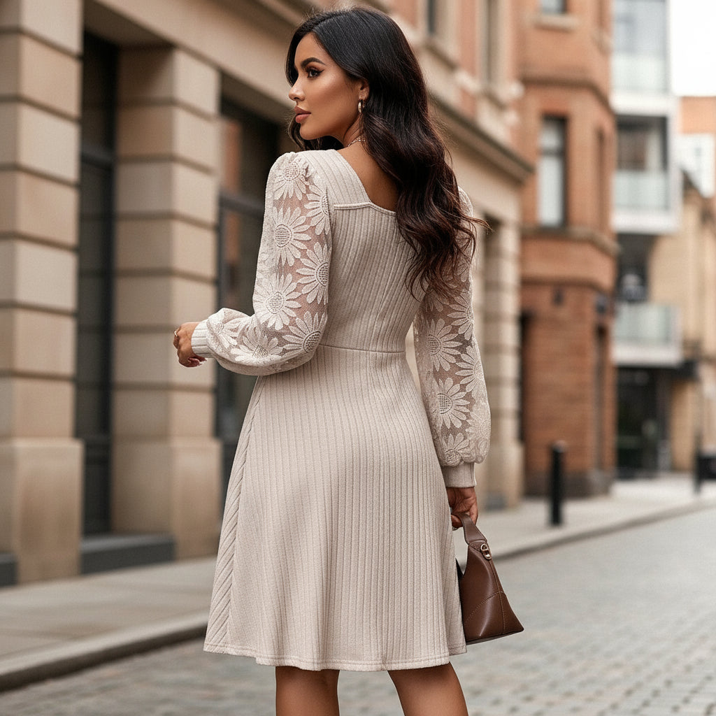 Women's Jacquard Cotton Blend Dress | Comfortable Fit