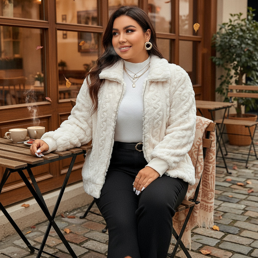 Women's Winter Coat | Cozy Cotton Blend, Relaxed Fit