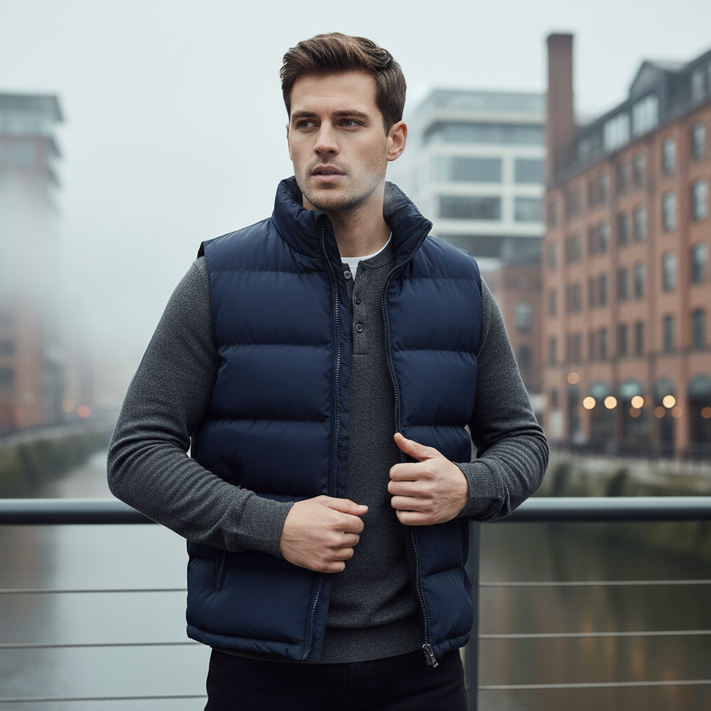 Men's Water-Repellent Puffer Vest | Modern Fit Padded Gilet