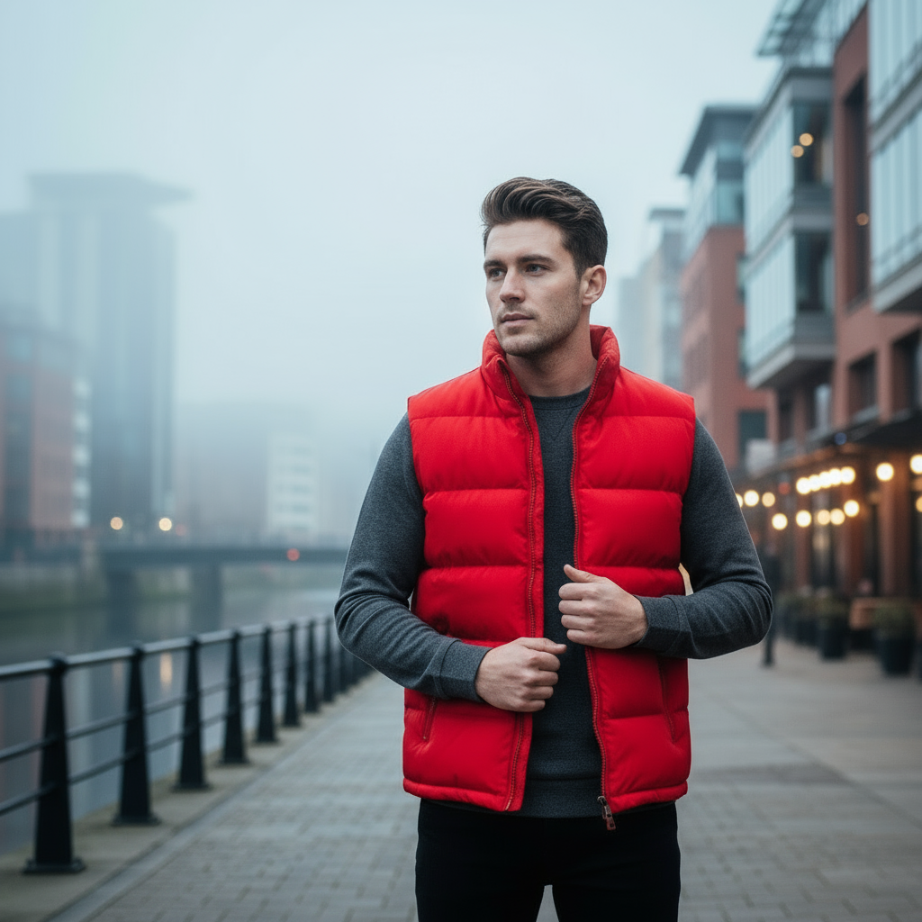 Men's Water-Repellent Puffer Vest | Modern Fit Padded Gilet